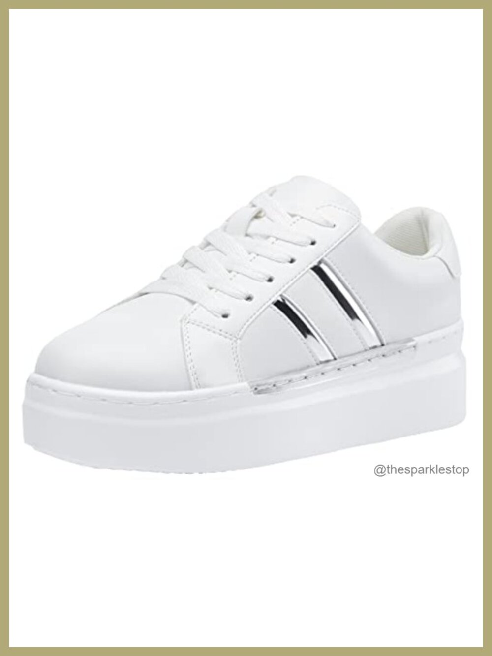 Chunky Platform Lace-Up Fashion Sneakers with Arch Support & Memory Foam